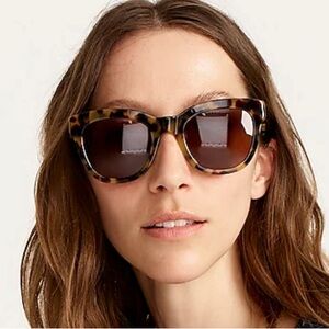 J. Crew Cabana oversized sunglasses (caramel tort)